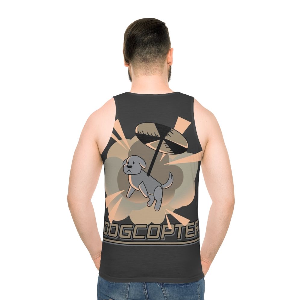 Unisex Dogcopter Tank Top - men back