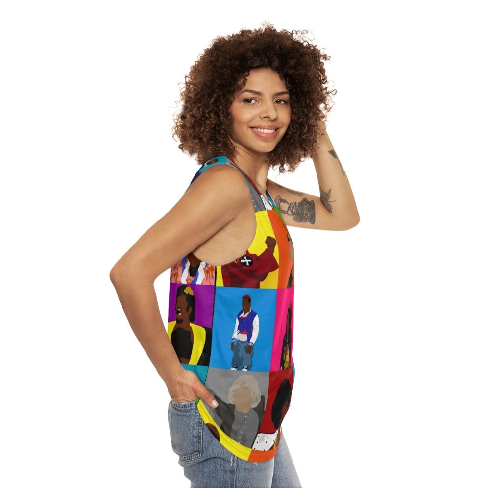 Unisex 90s Crazy Martin Inspired Tank Top - women side