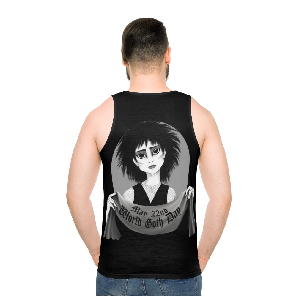 Siouxsie Unisex Tank Top for World Goth Day - men back