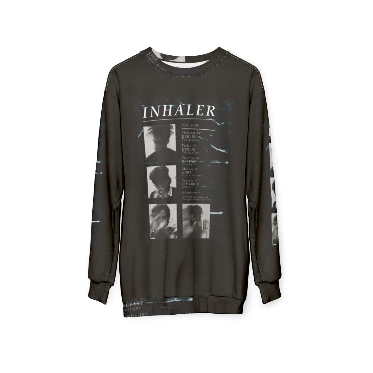 Inhaler Concert 2020 Sweatshirt featuring the indie band Inhaler - hanging