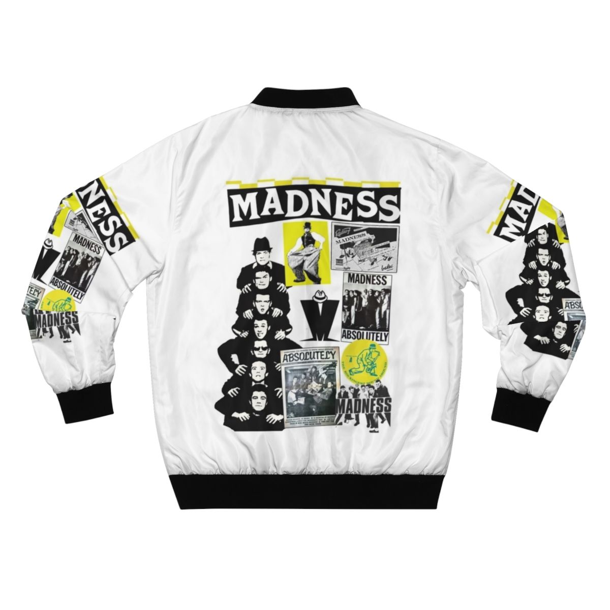 Madness band retro bomber jacket with vintage logo and graphics - Back