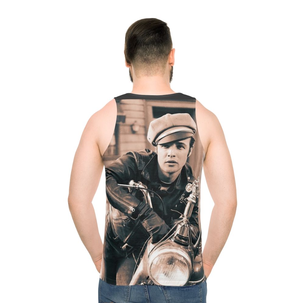 Marlon Brando vintage portrait unisex tank top - men back