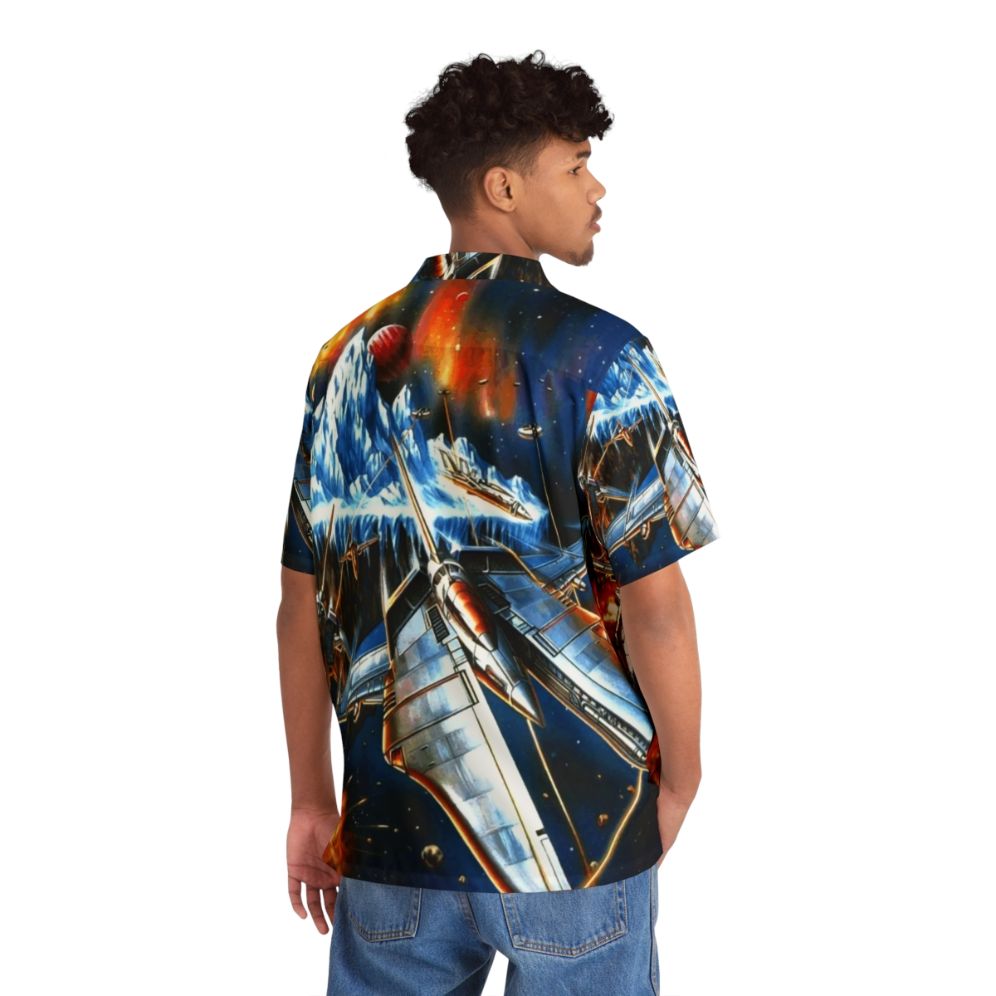 Gradius Gaiden Hawaiian Shirt with Radiant Silvergun and Ikaruga themed design - People Back