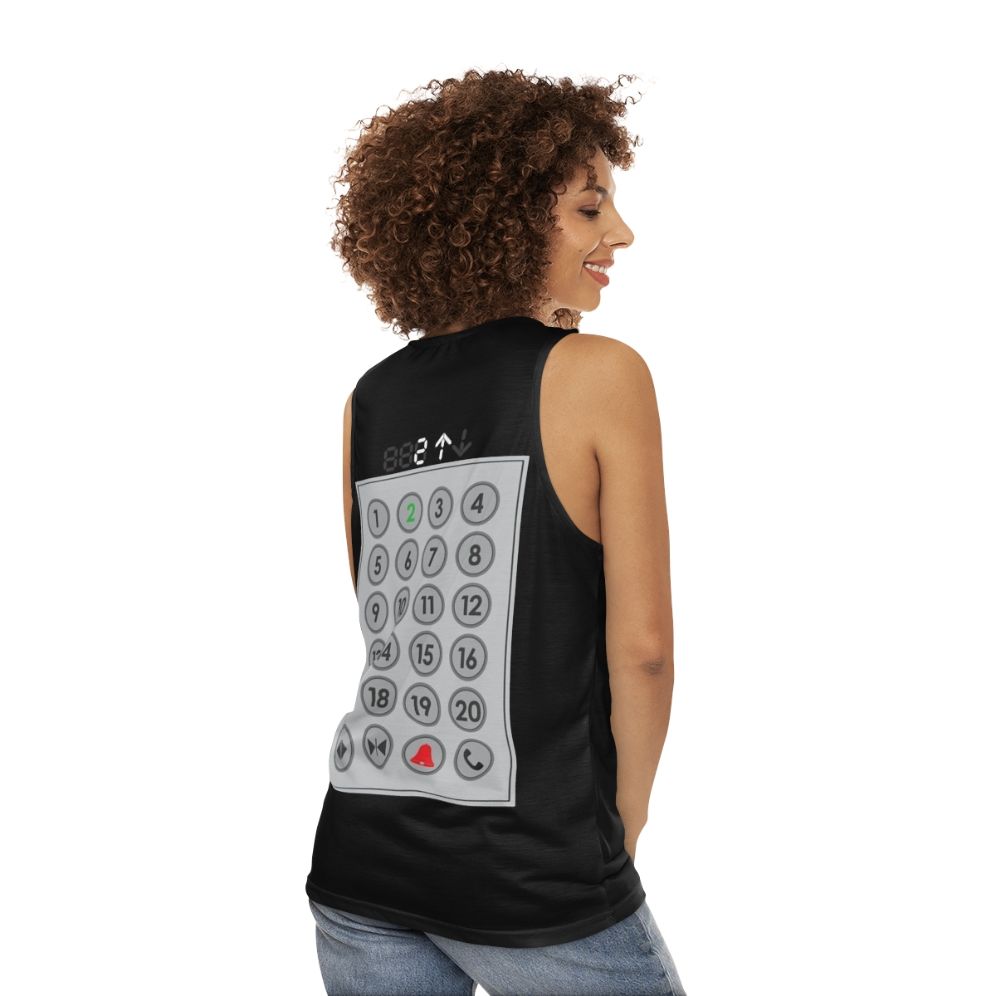 Elevator mechanic unisex tank top - women back