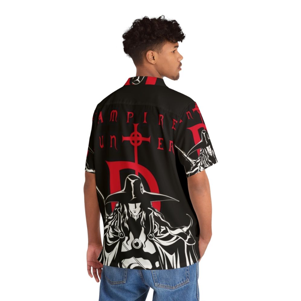 Vampire Hunter D Hawaiian Shirt with Hellsing Alucard Sigil Design - People Back