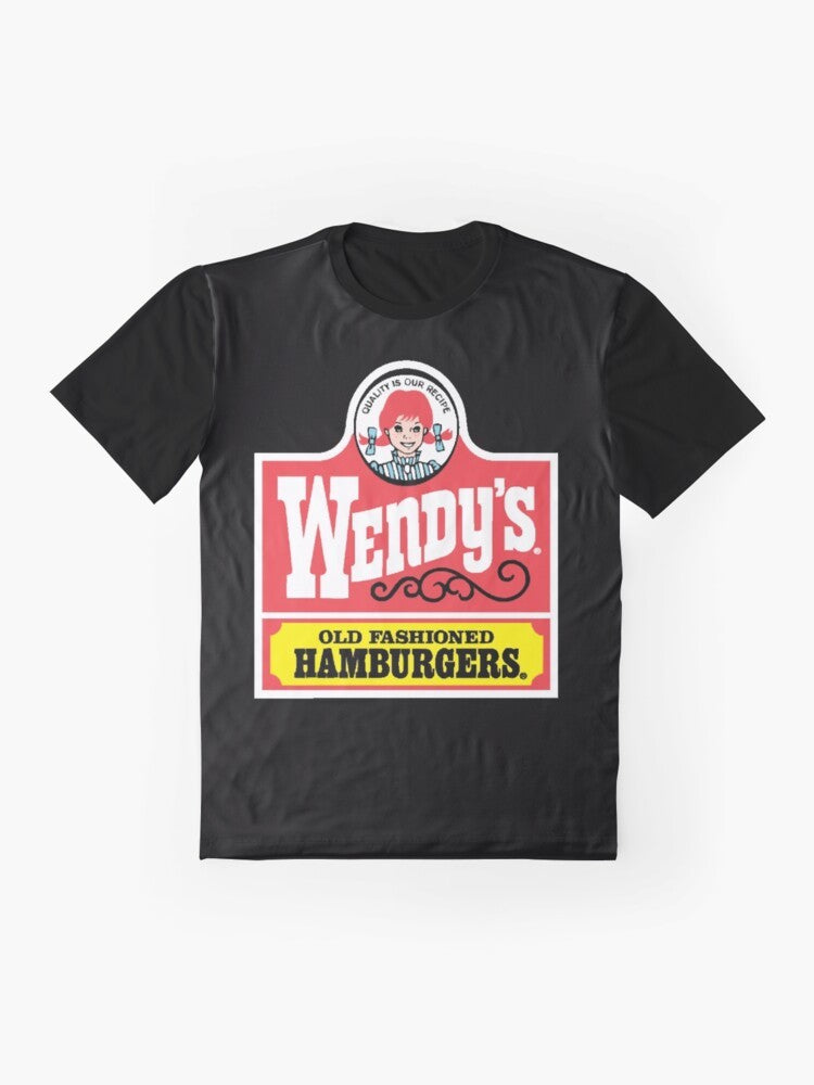 Wendy's retro old fashioned hamburgers graphic t-shirt - Flat lay