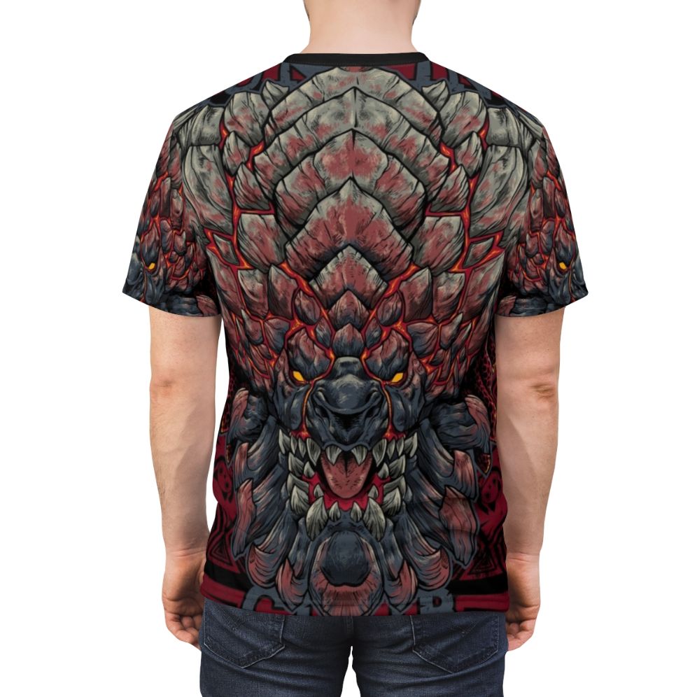 Monster Hunter Bazelgeuse Hunting Themed T-shirt - men back