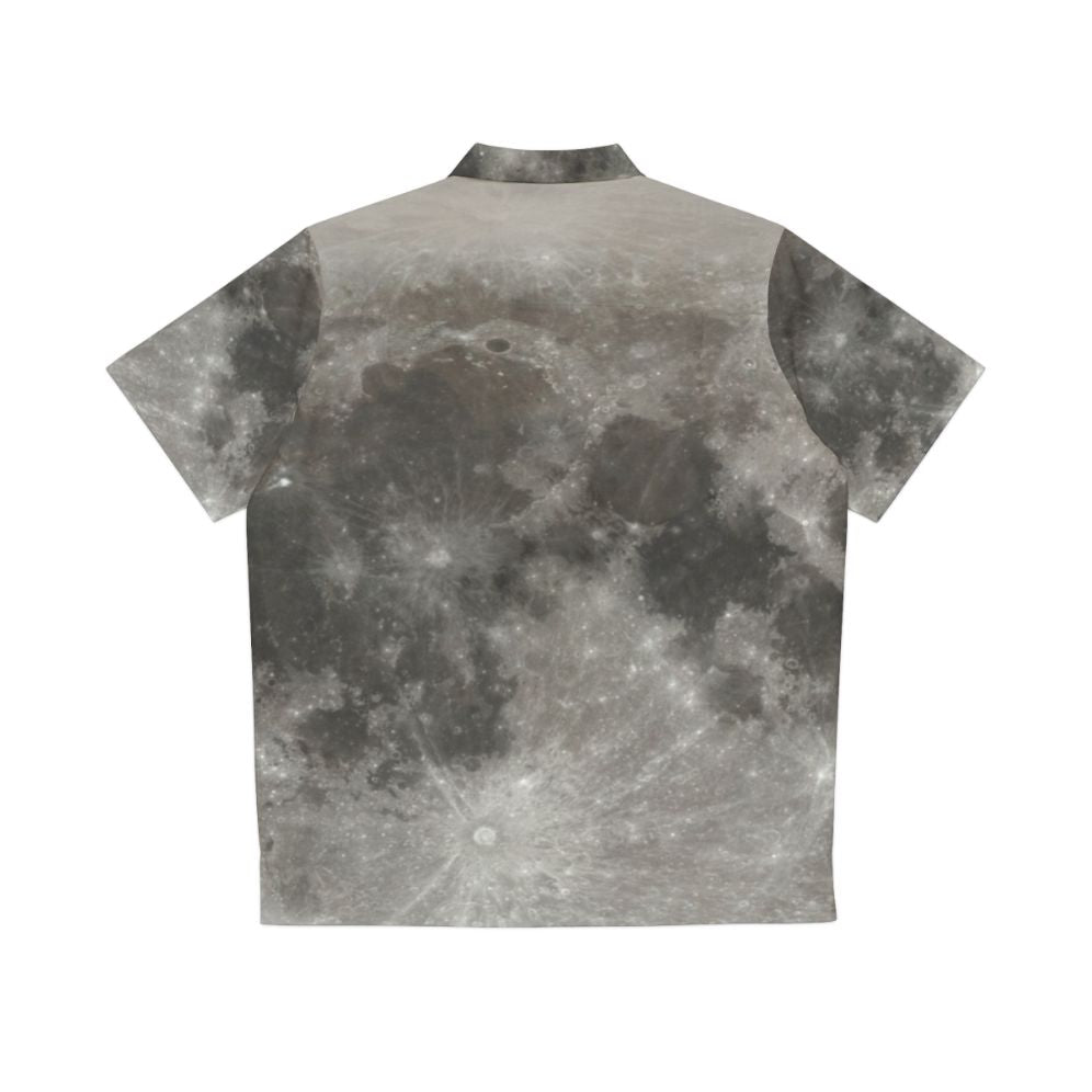 Lunar Surface Texture Hawaiian Shirt - Back