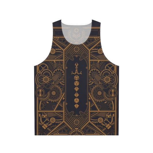 Steampunk Polyhedral Dice Sword Unisex Tank Top