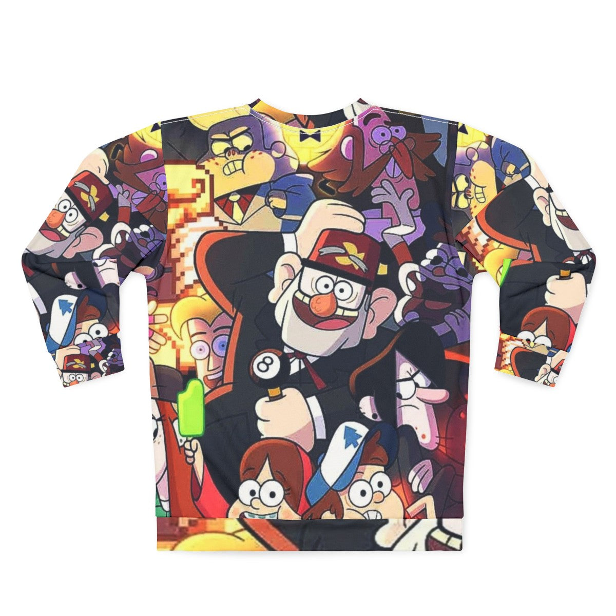 Gravity Falls Cartoon Graphic Sweatshirt - Back