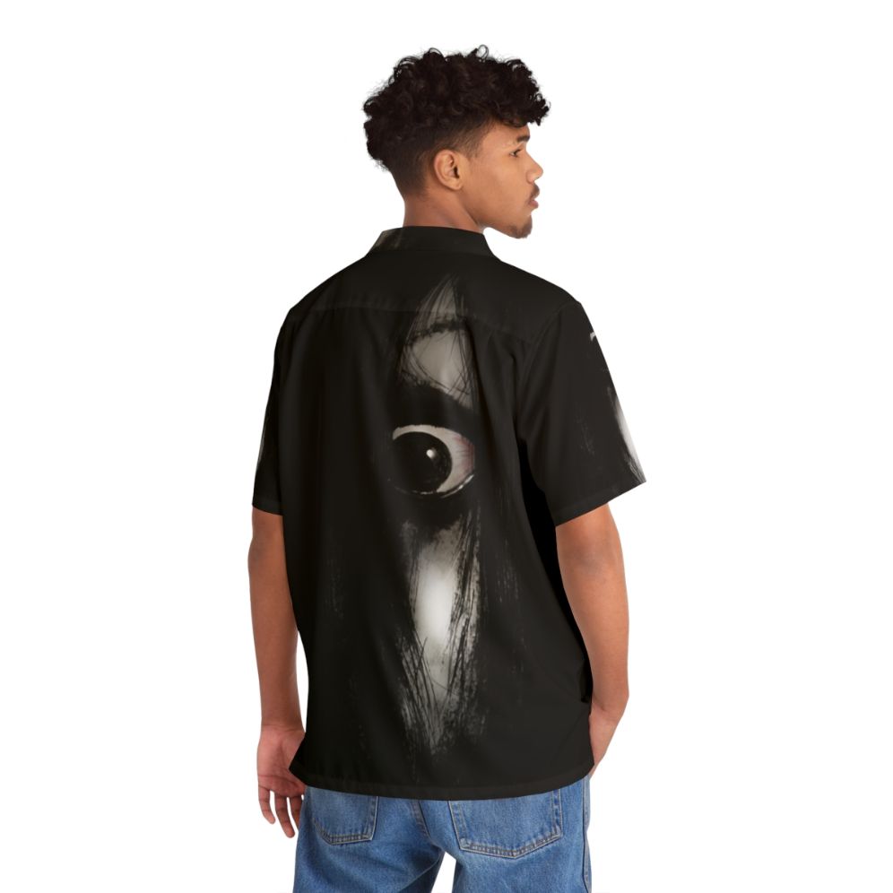 Spooky Hawaiian Shirt with "The Grudge" Horror Inspired Design - People Back