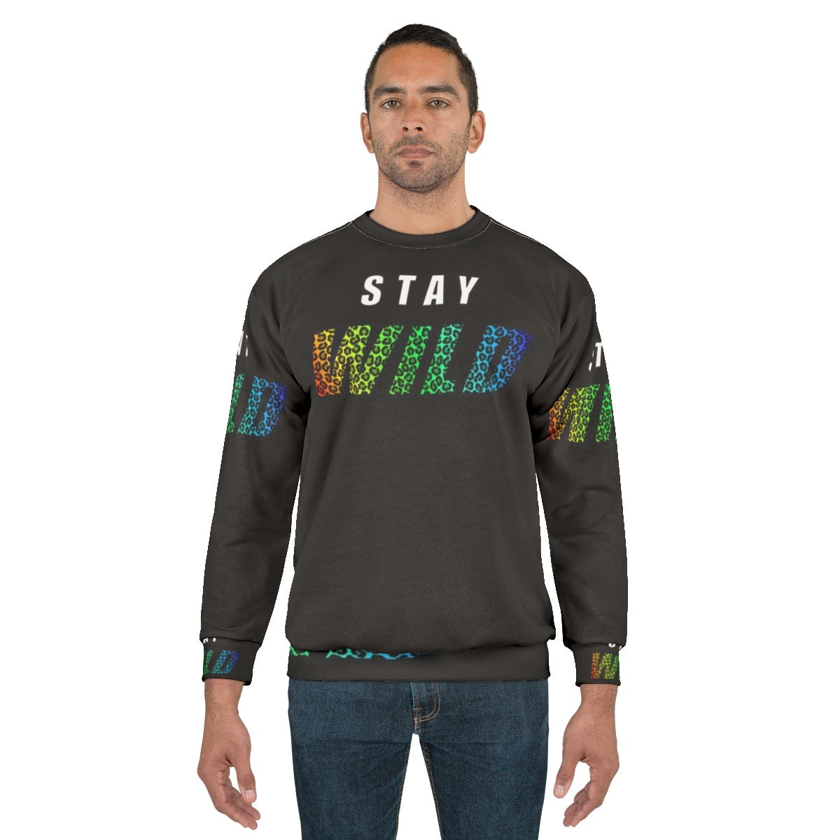 Exclusive Stay Wild Ben Azelart Colorful Leopard Sweatshirt - men