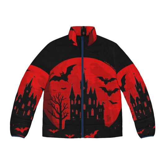 Minimalist Castlevania Inspired Puffer Jacket in Red