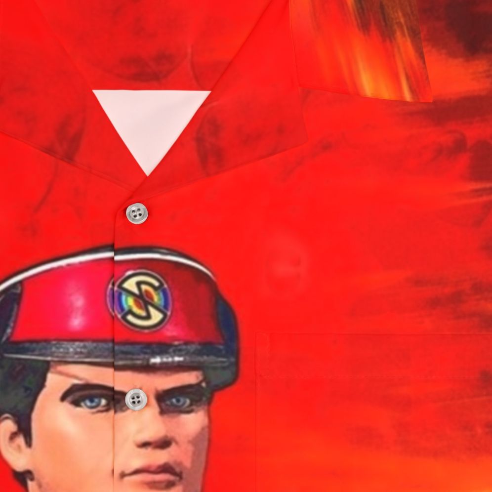 Retro Captain Scarlet Hawaiian Shirt - Detail