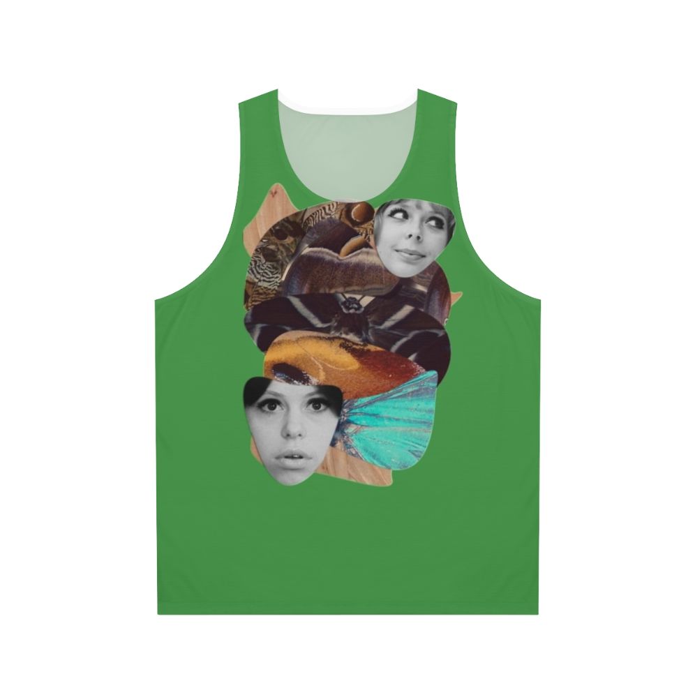 Sedmikrasky unisex tank top featuring collage design inspired by Czech experimental cinema