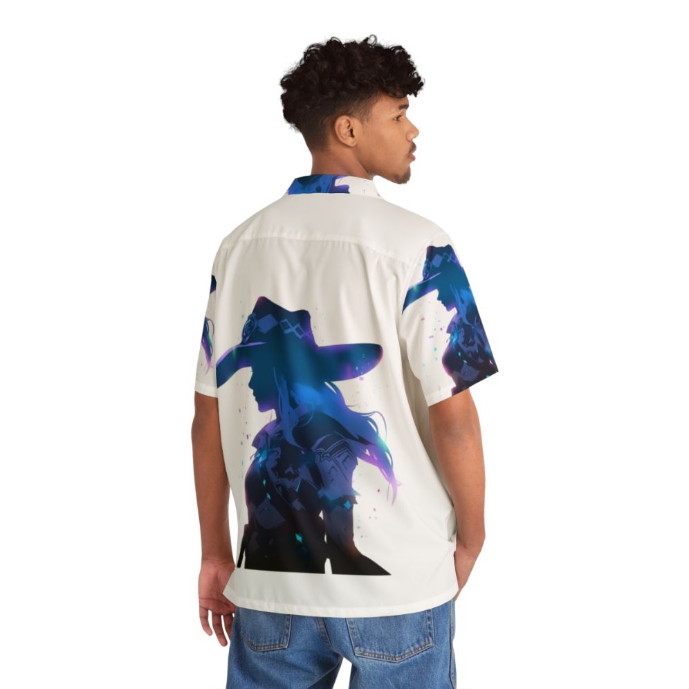 Ashe Overwatch Gaming Hawaiian Shirt - Flat lay