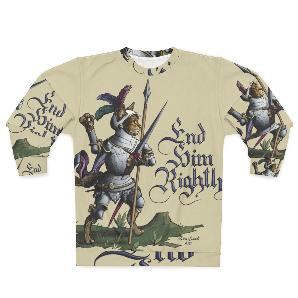 Medieval fencing armor sword sweatshirt