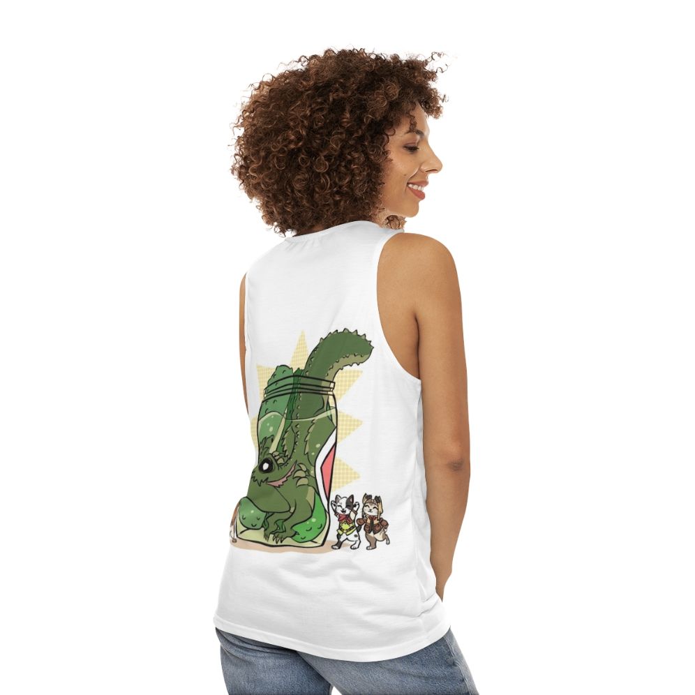 Pickle Monster Unisex Tank Top - women back