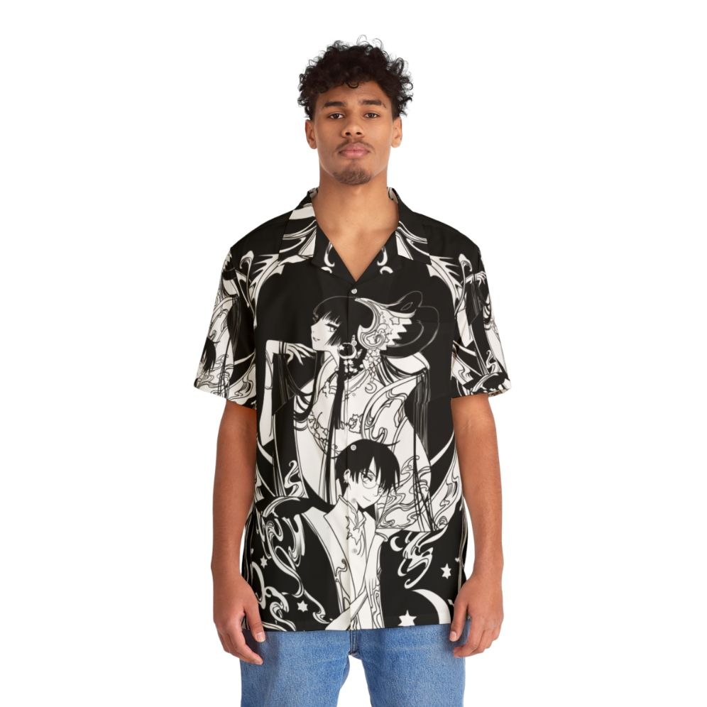 XXXHOLIC inspired Hawaiian shirt featuring anime and manga design - People Front