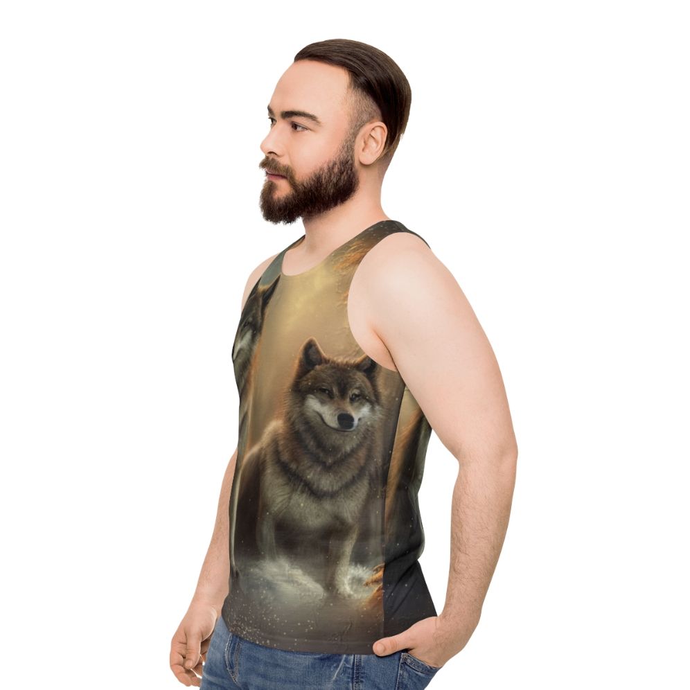 Winter Wolves Unisex Tank Top - men side