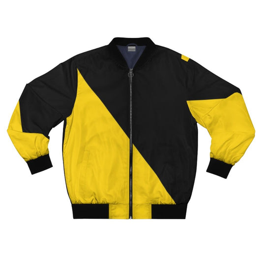 Anarcho-Capitalist bomber jacket with Libertarian flag design