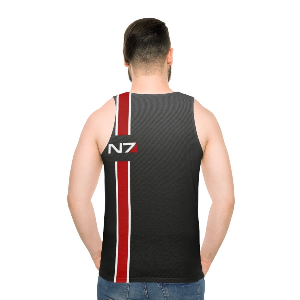 Mass Effect N7 Iconic Unisex Gaming Tank Top - men back