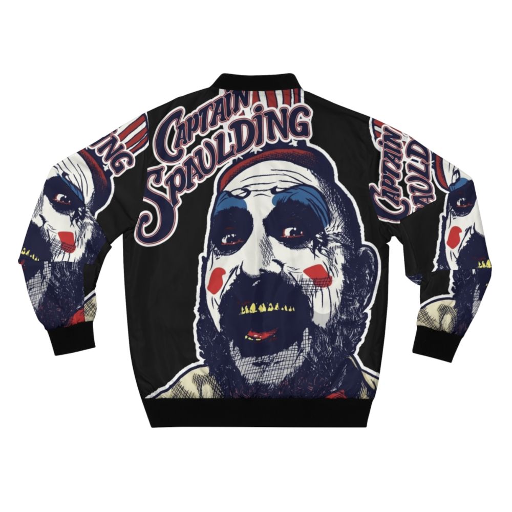 Captain Spaulding's Museum of Monsters and Madmen inspired bomber jacket with horror movie graphics - Back