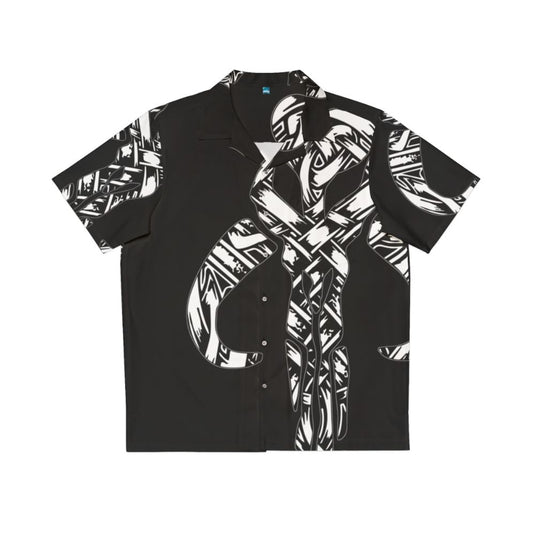 Skandilorian Mandalorian Viking Hawaiian Shirt with Mythosaur Skull Design