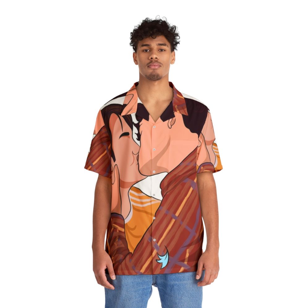 Heartstopper Nick and Charlie Kissing Hawaiian Shirt - People Front