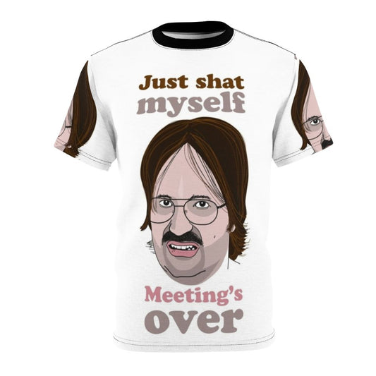 Hilarious "Meetings Over" British Comedy T-shirt featuring characters from The Office