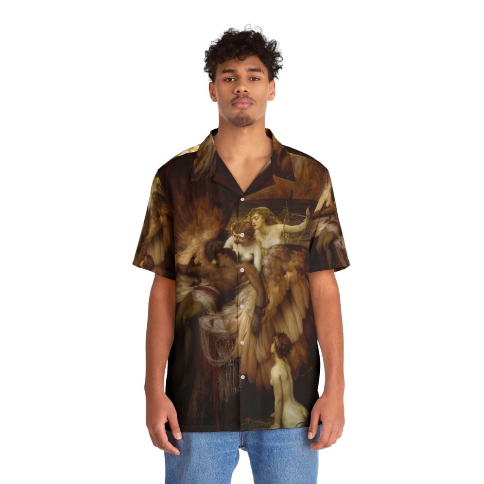 The Lament For Icarus Hawaiian Shirt featuring the famous painting by Herbert James Draper - People Front