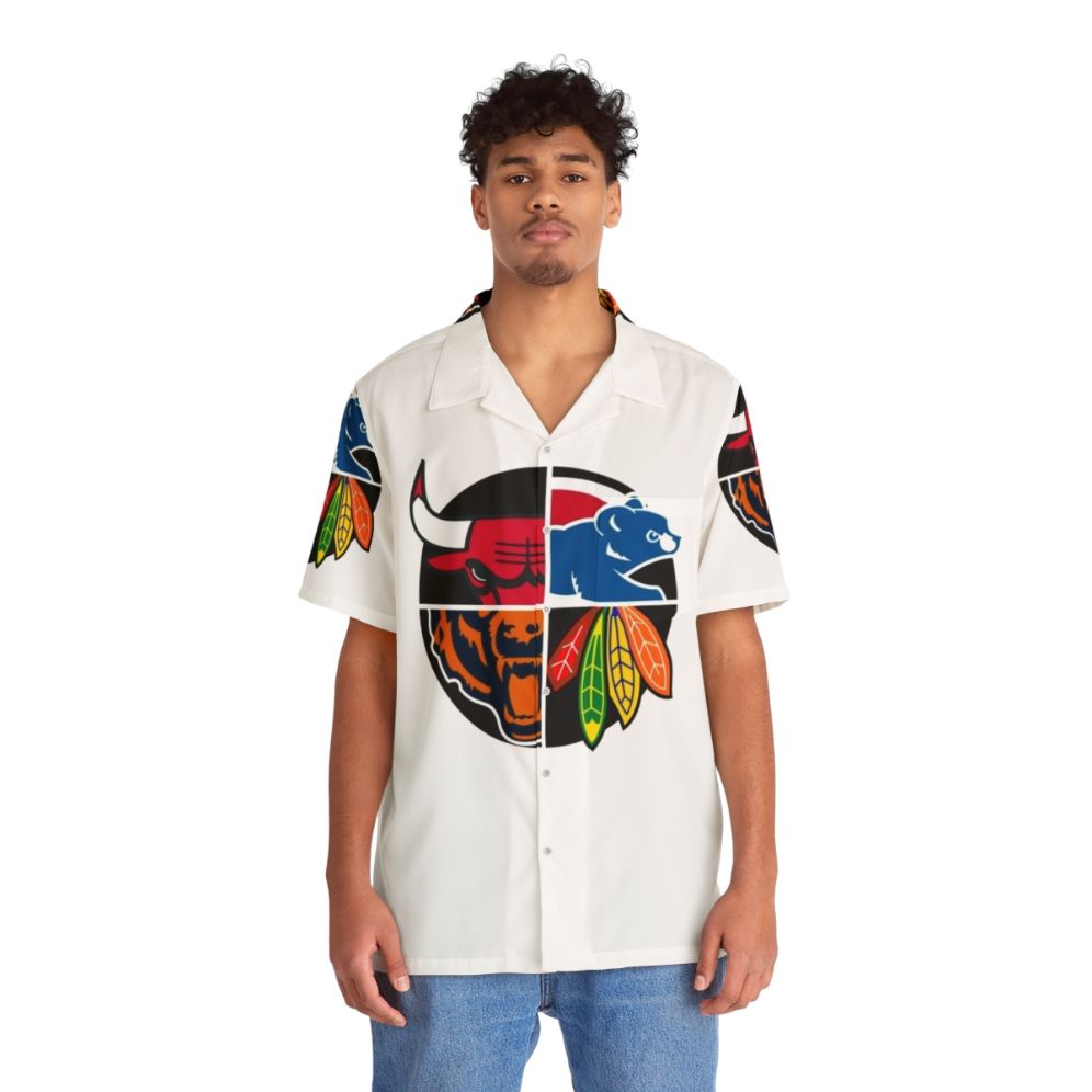 Chicago Northside Sports Quad Hawaiian Shirt - People Front