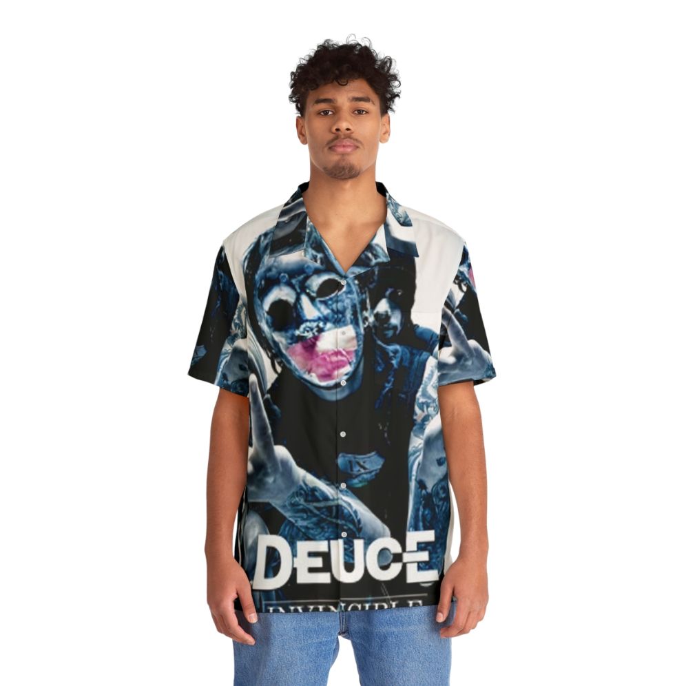 Deuce Hawaiian Shirt with Tropical Floral Pattern - People Front