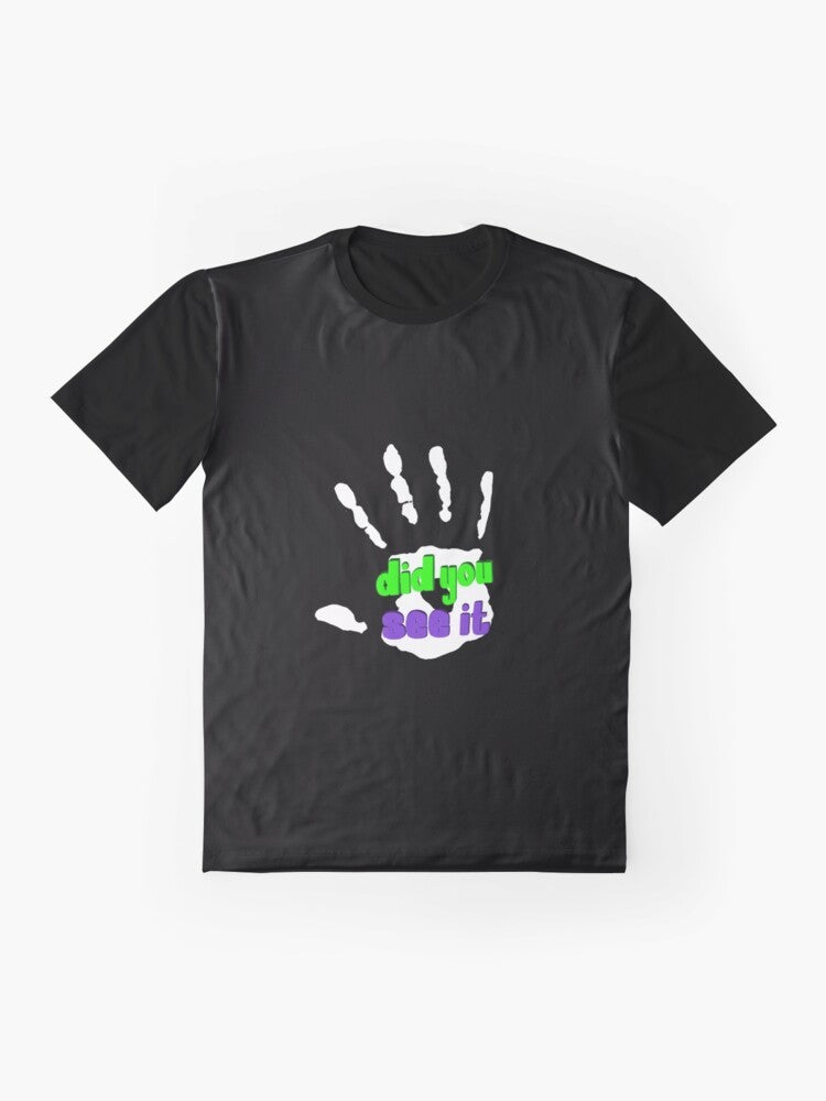 Graphic t-shirt with a scary nuclear explosion design - Flat lay