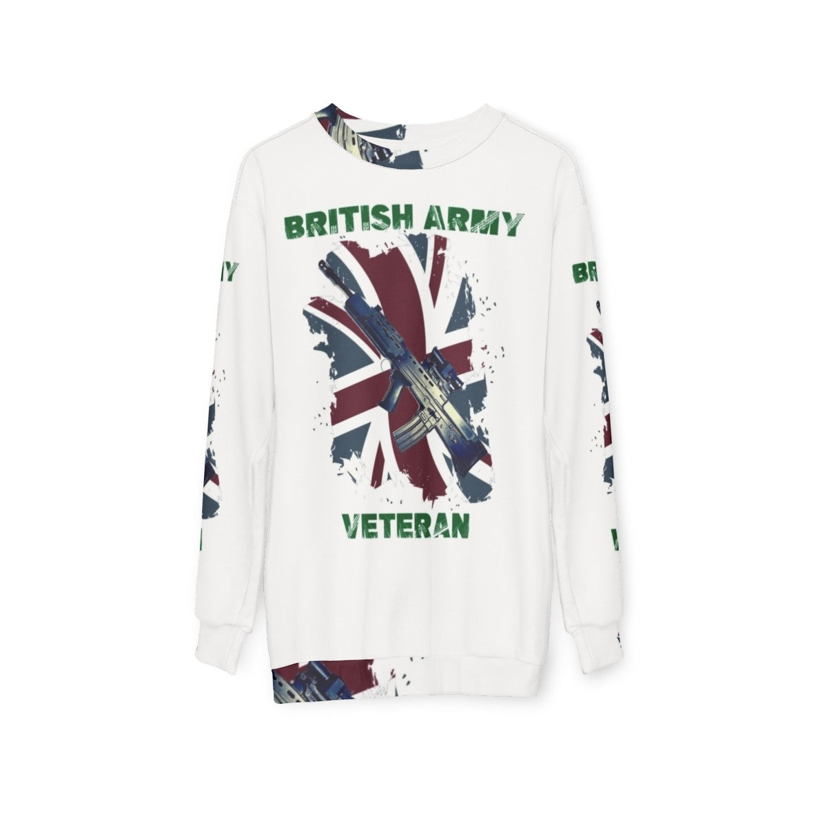 British Army Veteran Military Sweatshirt - hanging