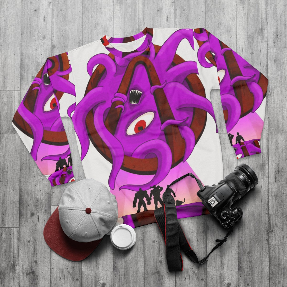 Borderlands Tentacle Logo Gaming Sweatshirt - flat lay