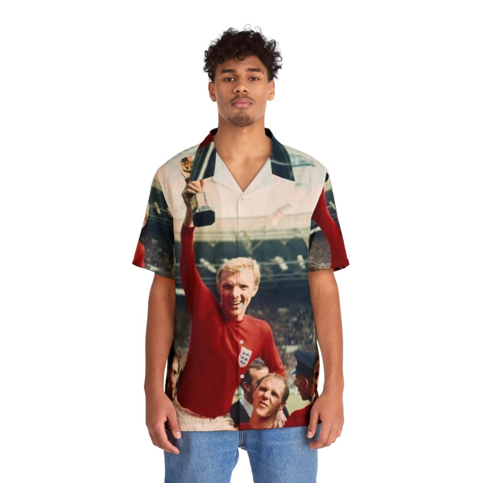 Retro 1966 Bobby Moore World Cup Hawaiian Shirt - People Front