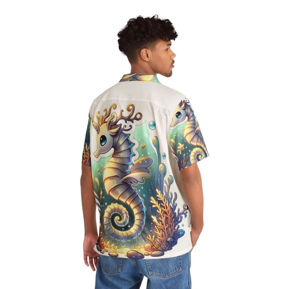 Legendary fantasy seahorse and deer in a Hawaiian shirt print - People Back