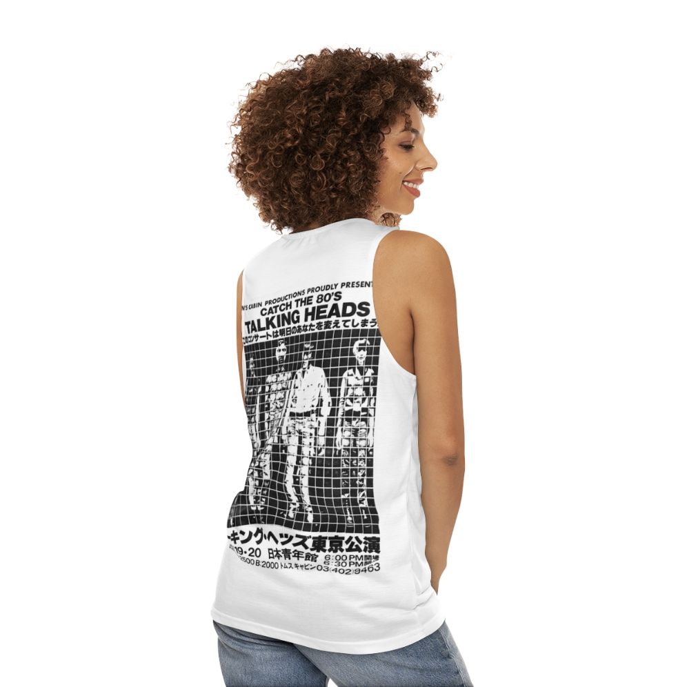 Retro 80s Talking Heads Unisex Tank Top - women back