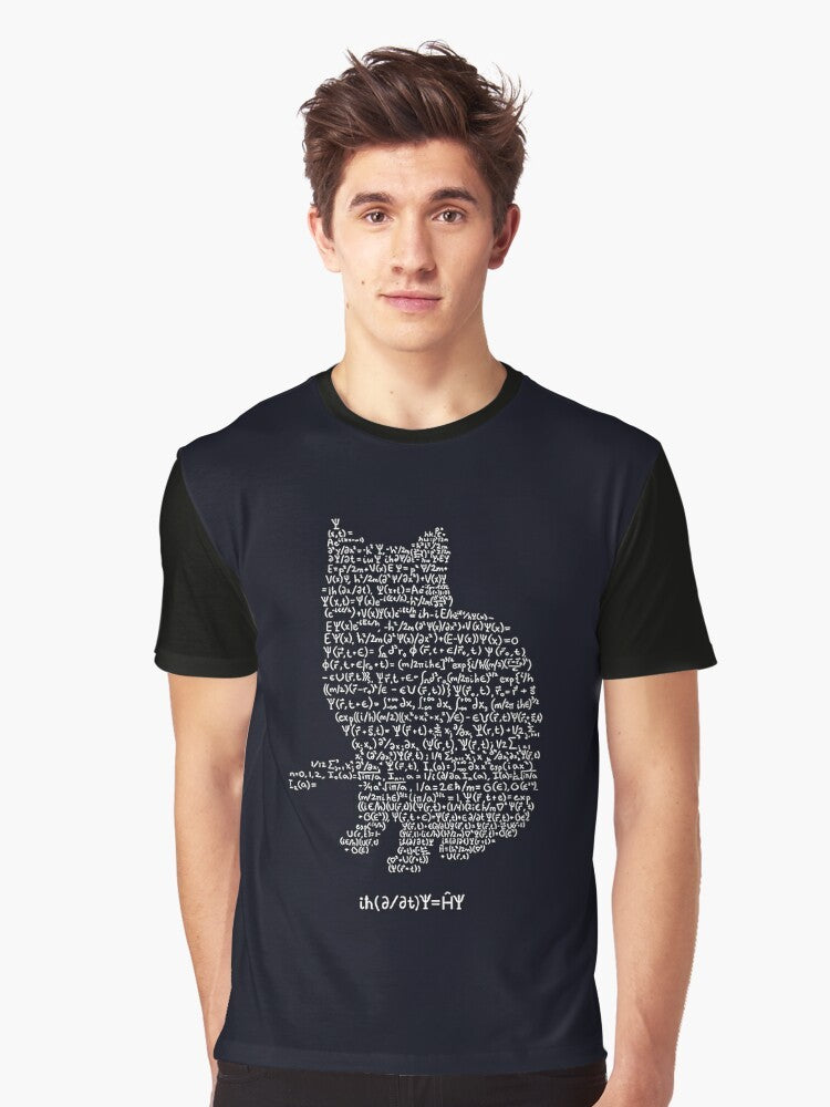 Schroedinger's Cat Graphic T-Shirt - Quantum Physics, Astrophysics, Nerd Design - Men