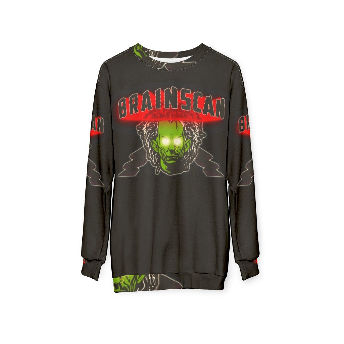 Brainscan horror movie cult classic sweatshirt - hanging