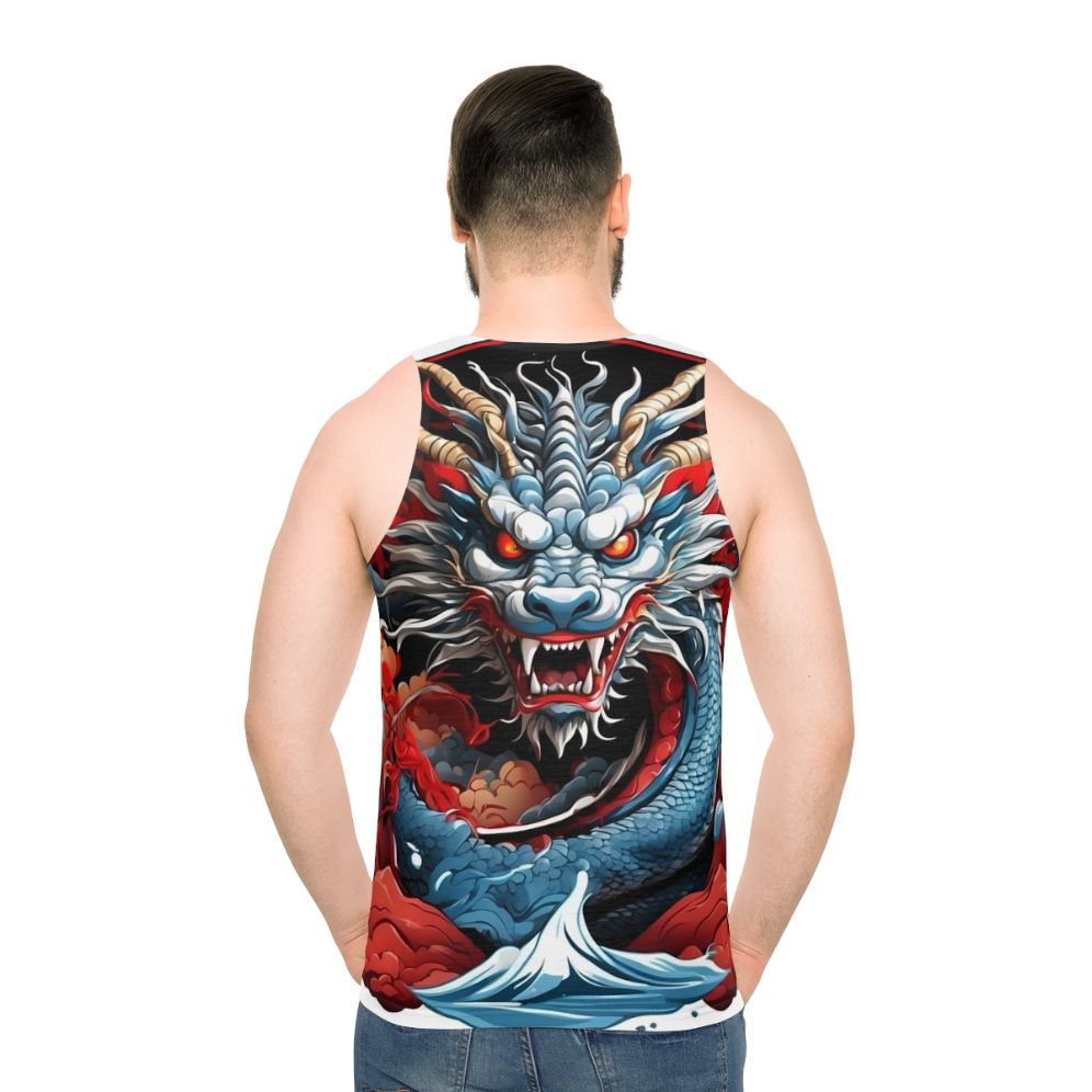 Dragon Chinese Zodiac Unisex Tank Top - men back