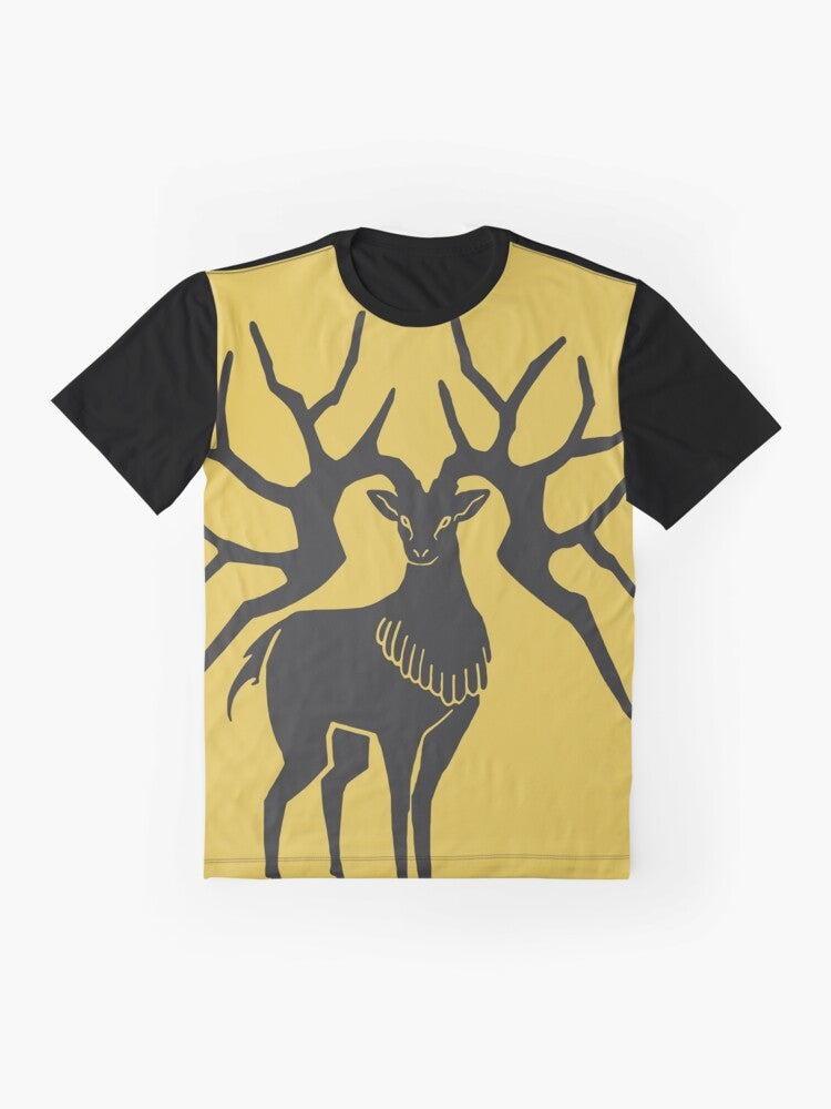 Fire Emblem Three Houses Golden Deer Emblem Graphic T-Shirt - Flat lay