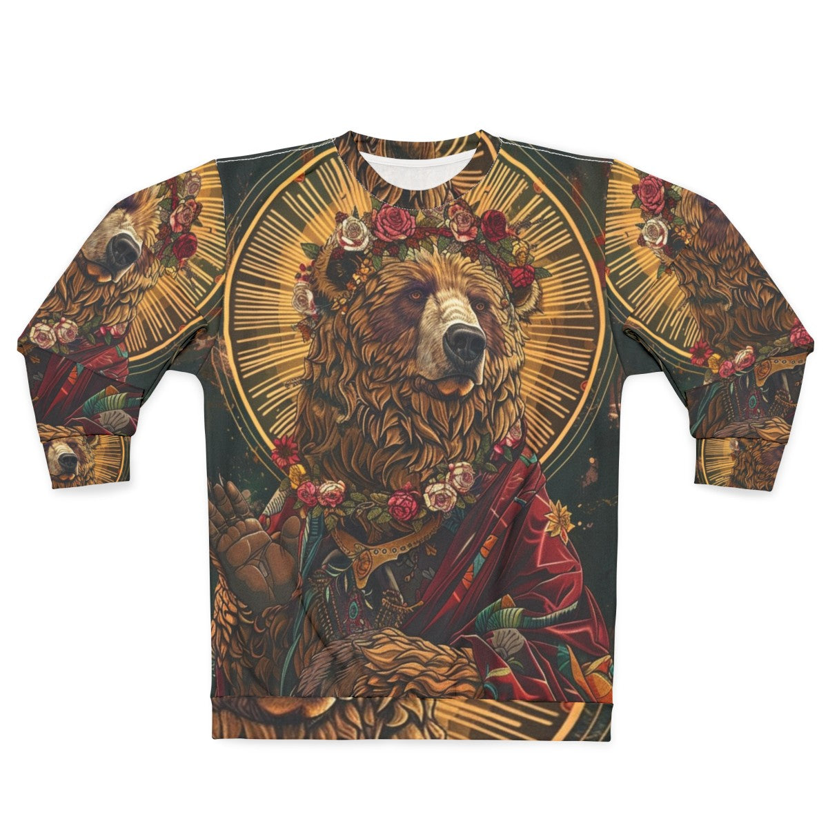 Feminist "Holy Grawl" Sweatshirt with Bear Design