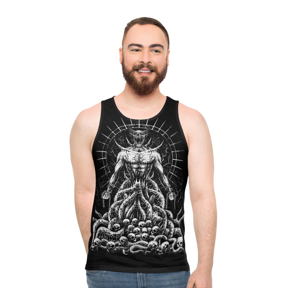 Gothic Satanic Lucifer Unisex Tank Top - men