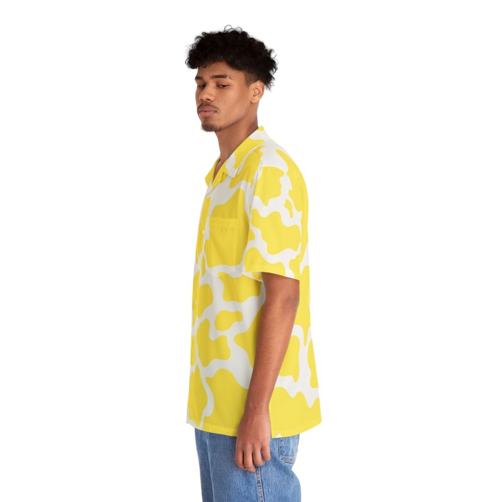 Yellow cow print Hawaiian shirt - People Left