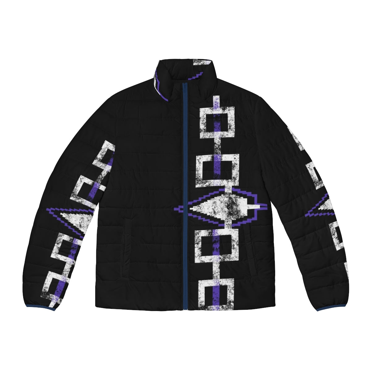 Haudenosaunee Hiawatha Belt Puffer Jacket with Native American Flag Design