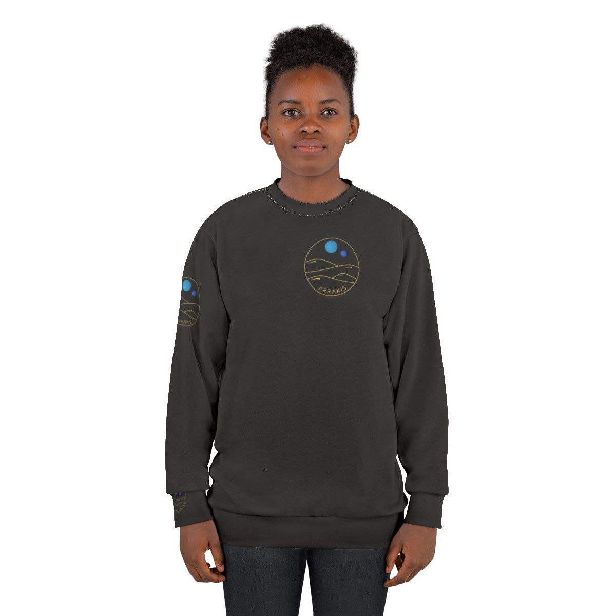 Arrakis Dune 2020 Movie Sweatshirt with Minimalist Line Art Design - women