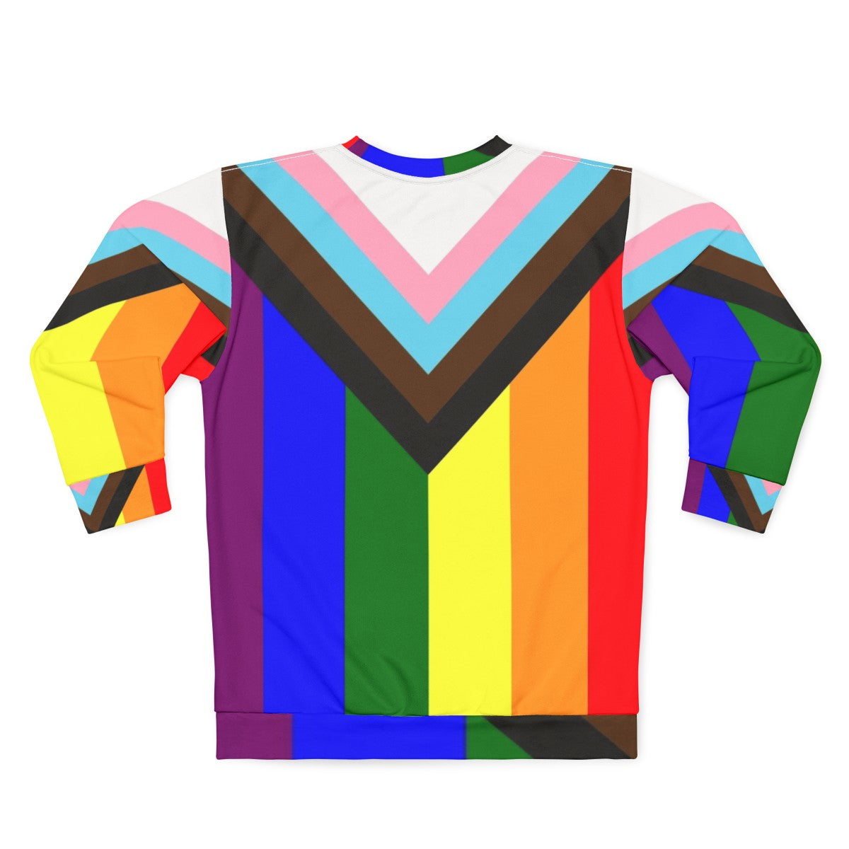 Progress Pride Flag Sweatshirt - LGBTQ+ Clothing - Back