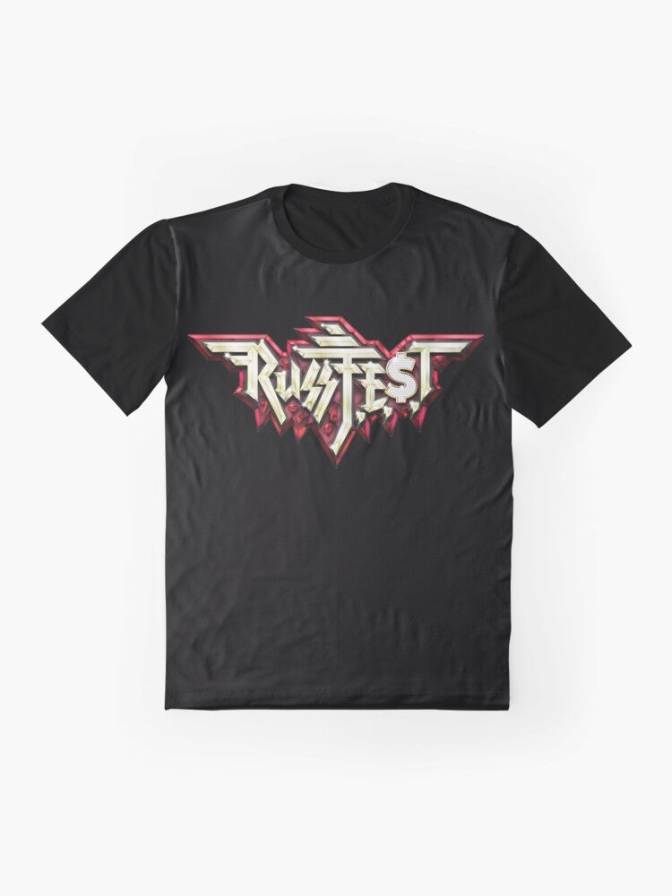 Russ Hanneman's RussFest Graphic T-Shirt - Silicon Valley Inspired Graphic Tee - Flat lay